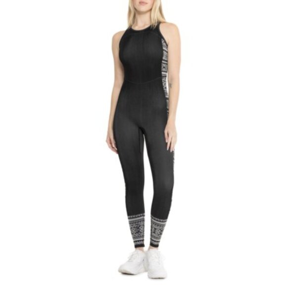 NWT $98 FP Movement Snowfall Snowflake Nordic Active Stretch Jumpsuit Yoga XS/S - Picture 8 of 11